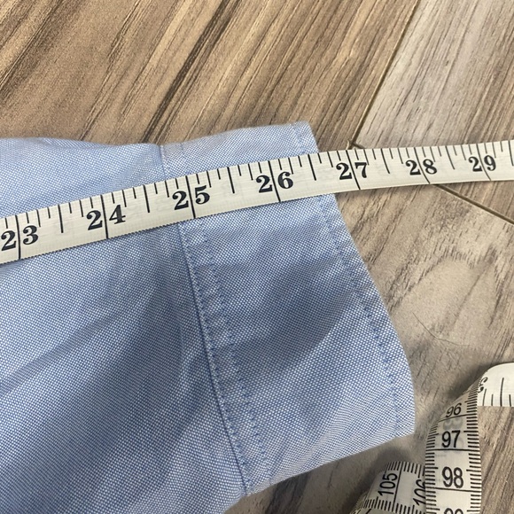 Lacoste Button Down Men's 46 Size XXL Blue Oxford Dress Shirt Long Sleeve Cotton - Picture 10 of 11